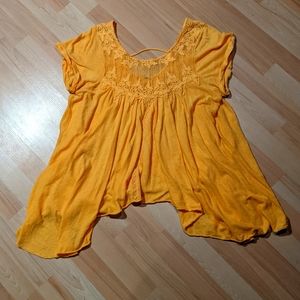 Free People linen blend top